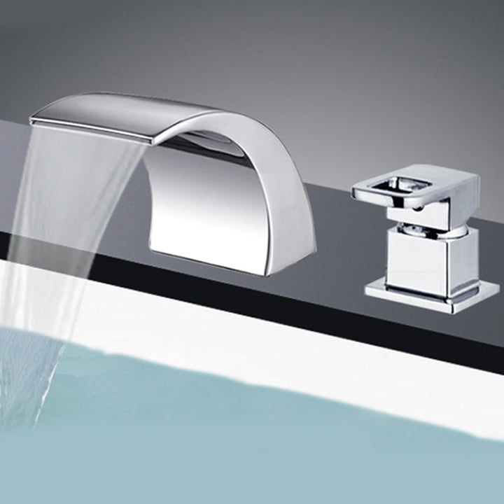 Azura | Modern Brass Roman Bathtub Faucet Waterfall Spout Bathtub Faucet