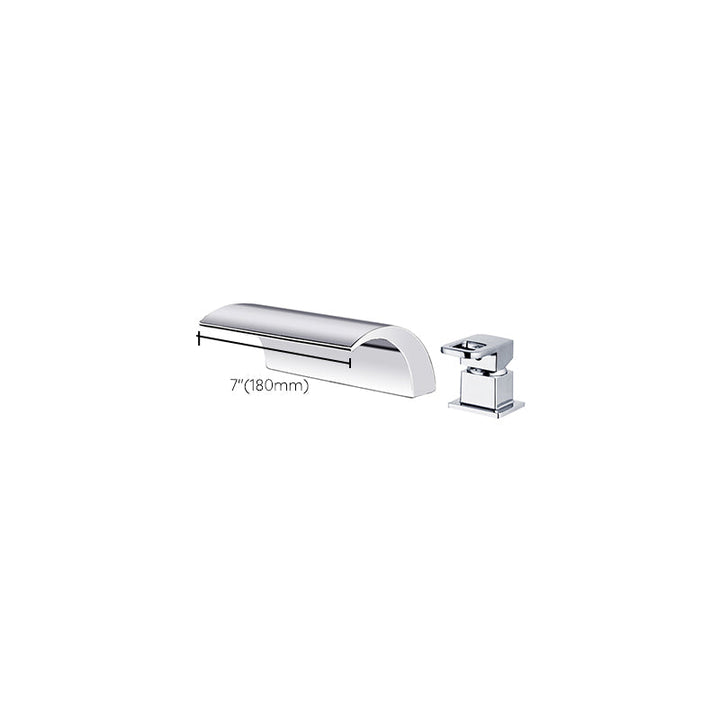 Azura | Modern Brass Roman Bathtub Faucet Waterfall Spout Bathtub Faucet