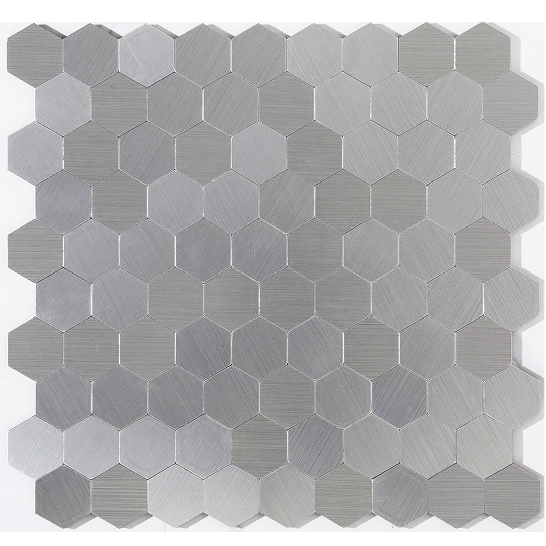 Azura | Modern Tile-Peel & Stick Metal Mosaic Tile Hexagon Peel & Stick Subway Tile