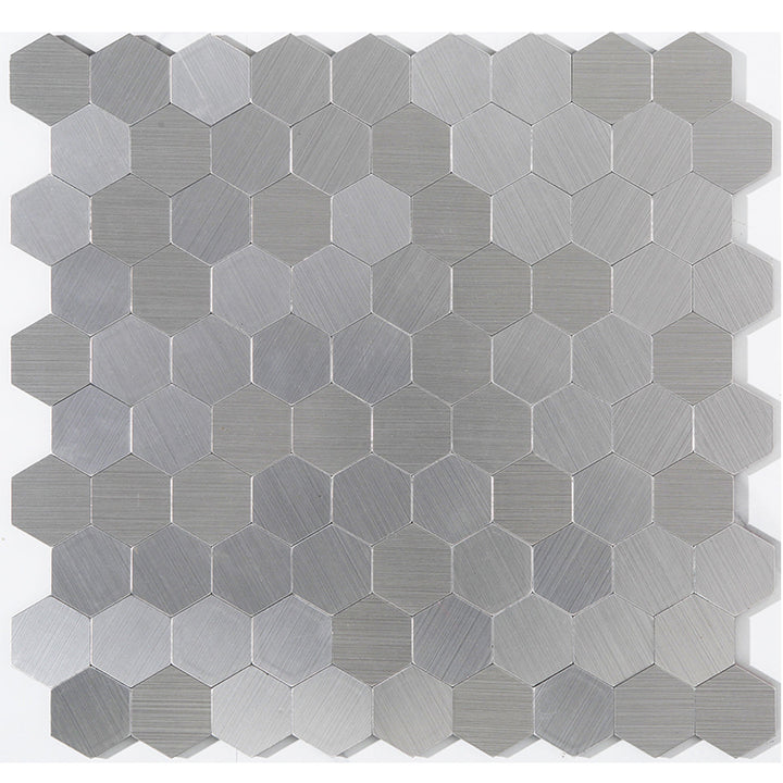 Azura | Modern Tile-Peel & Stick Metal Mosaic Tile Hexagon Peel & Stick Subway Tile