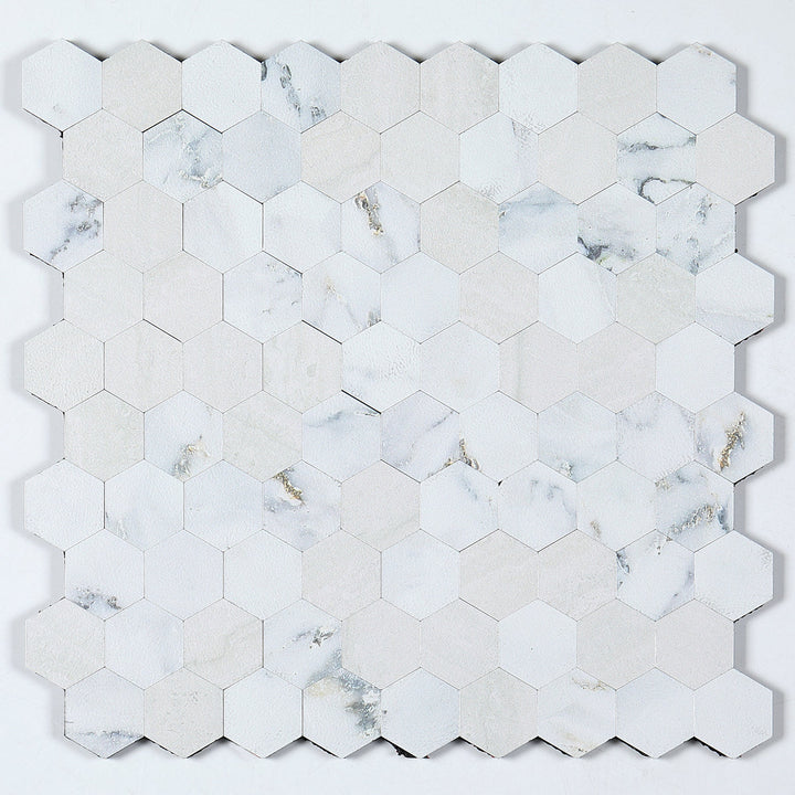 Azura | Modern Tile-Peel & Stick Metal Mosaic Tile Hexagon Peel & Stick Subway Tile