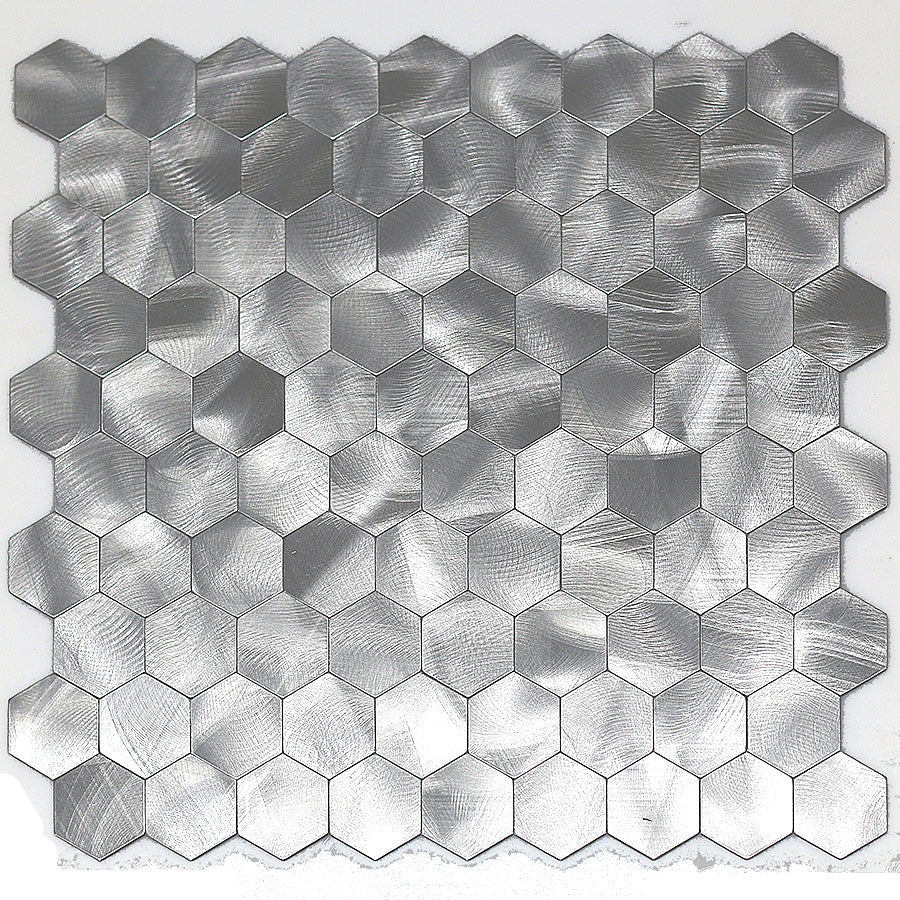 Azura | Modern Tile-Peel & Stick Metal Mosaic Tile Hexagon Peel & Stick Subway Tile