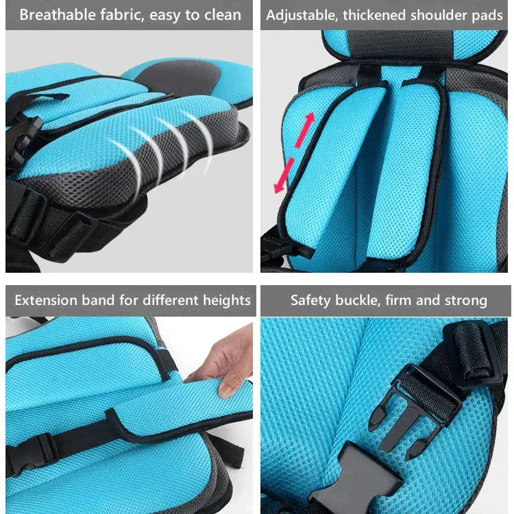 Azura | Portable Child Travel Car Seat | Foldable Safety Booster with 5-Point Harness | Ages 0–12 Years