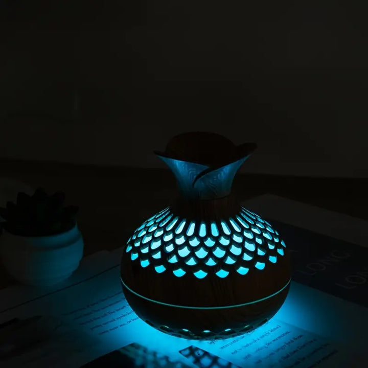 BowLift | Aromatherapy air humidifier with LED – Diffuser in wood look & night light