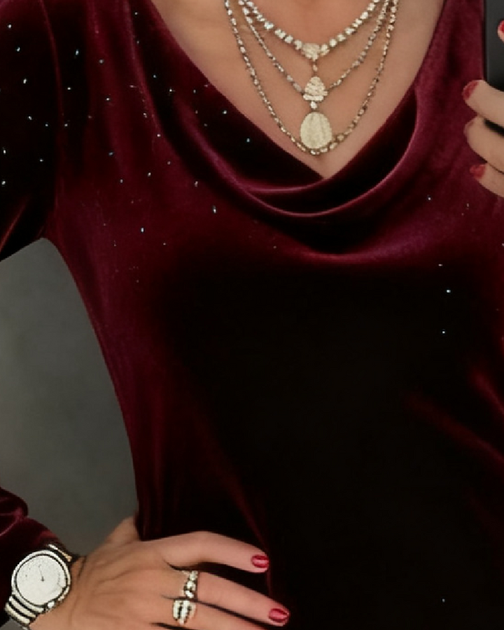 Aubrey - Shimmering Finish Straight-Cut Dress