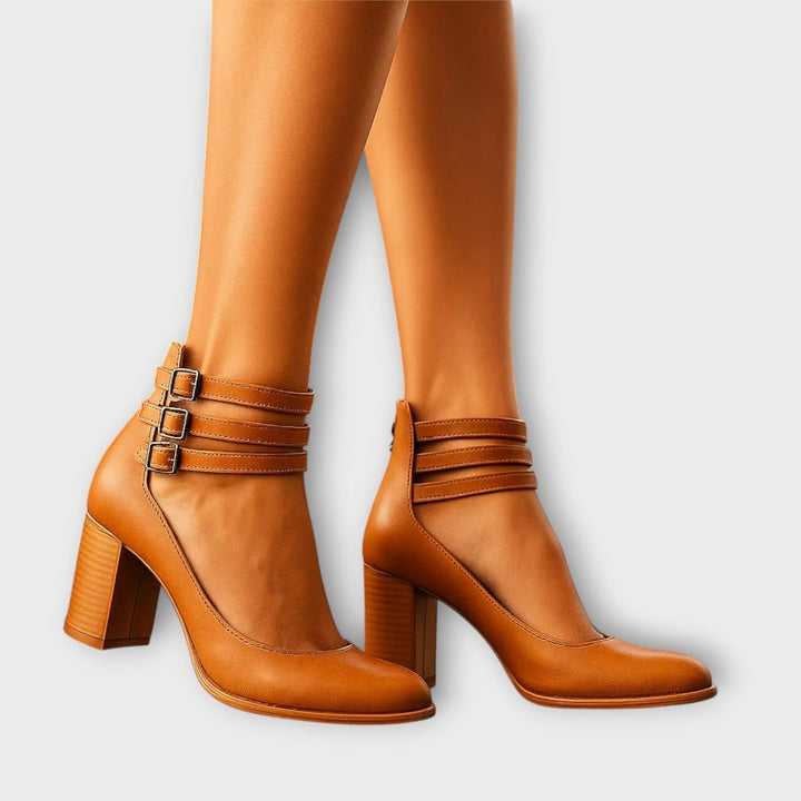 Vintage Block-Heel Mary Jane Pumps