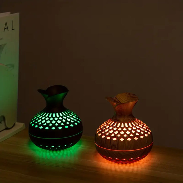 BowLift | Aromatherapy air humidifier with LED – Diffuser in wood look & night light
