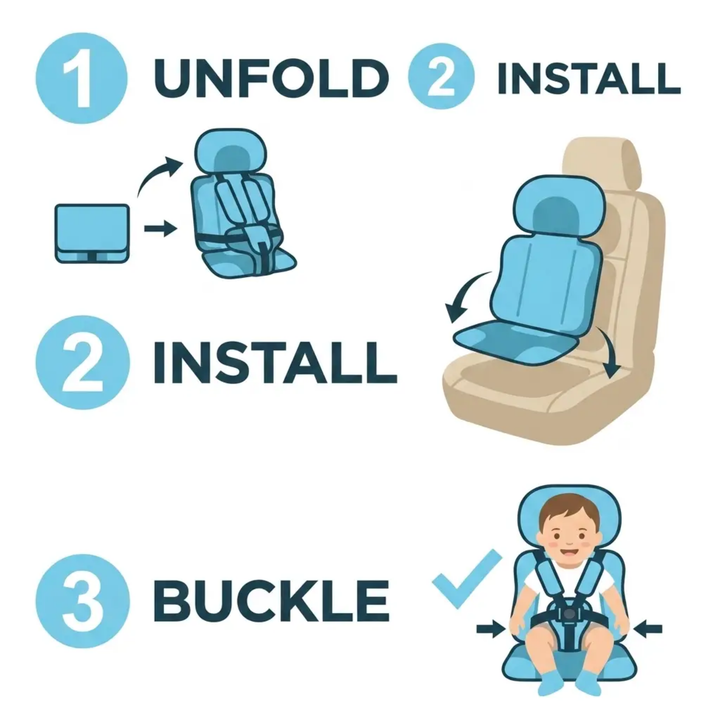 Azura | Portable & Foldable Child Car Booster Seat