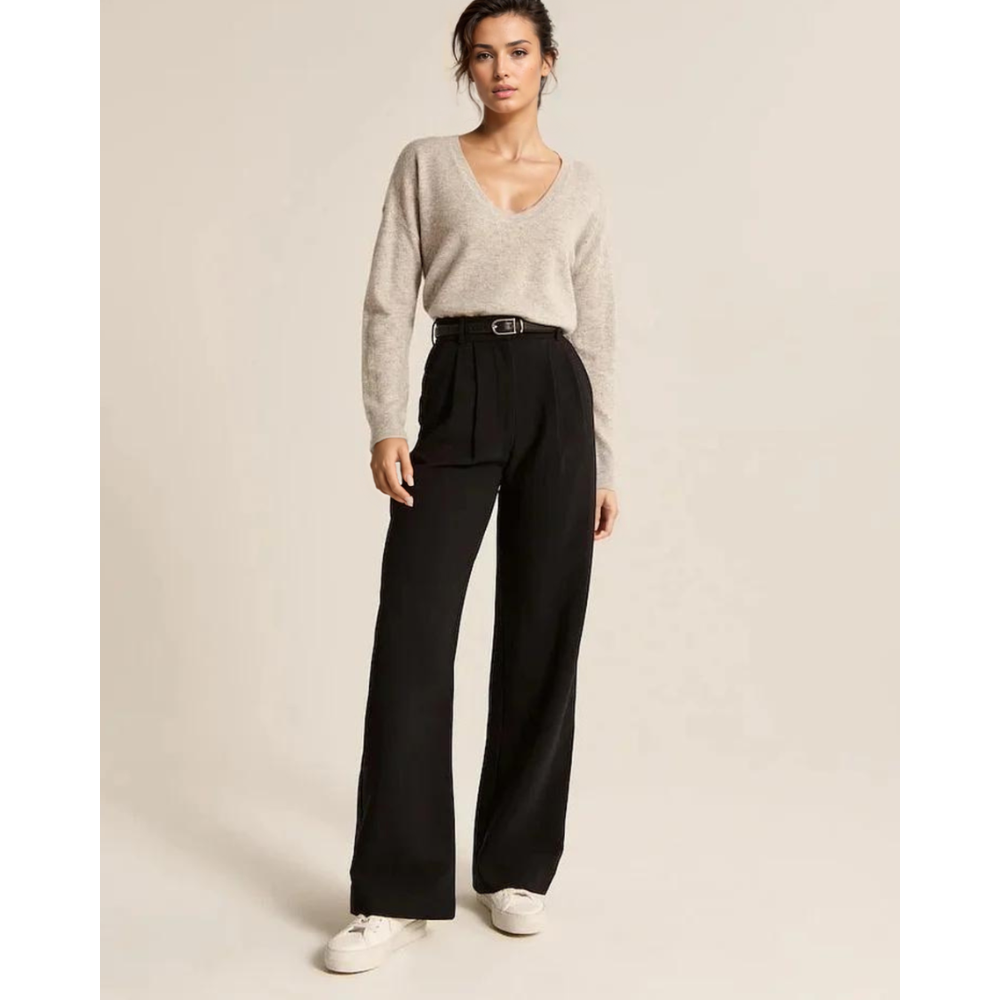 MERILYN - TAPERED WIDE LEG TROUSERS