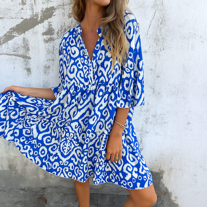 AVA – VIBRANT ESCAPE TUNIC DRESS