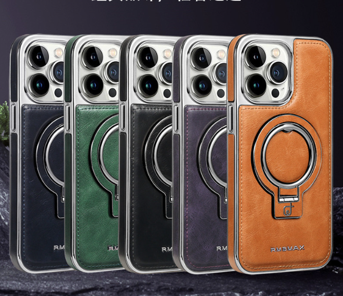 Azura | Luxury Leather Invisible Stand iPhone Case