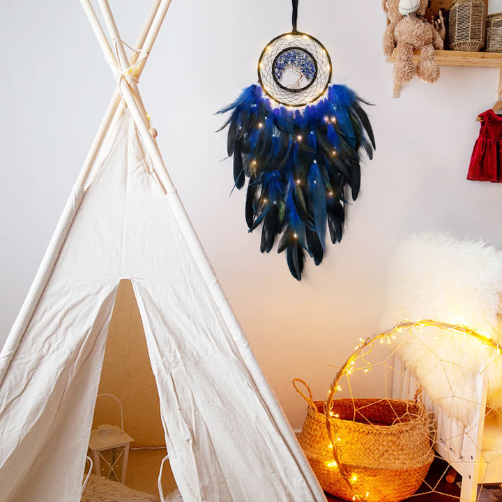 BowLift | Crystal Tree of Life Feather Glow Dreamcatcher