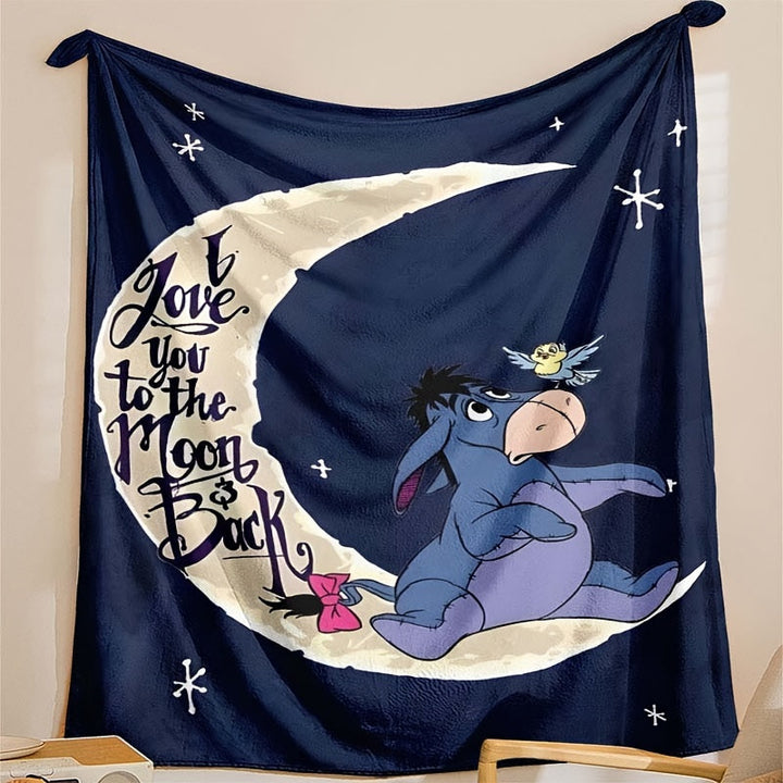 Azura | Soft fleece blanket with Eeyore design - Available in multiple sizes for all seasons
