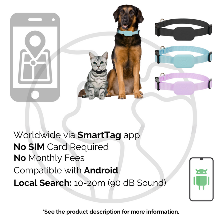 Azura | AnimalTracker Mini – Smart Dog and Cat Bluetooth Collar Tracker