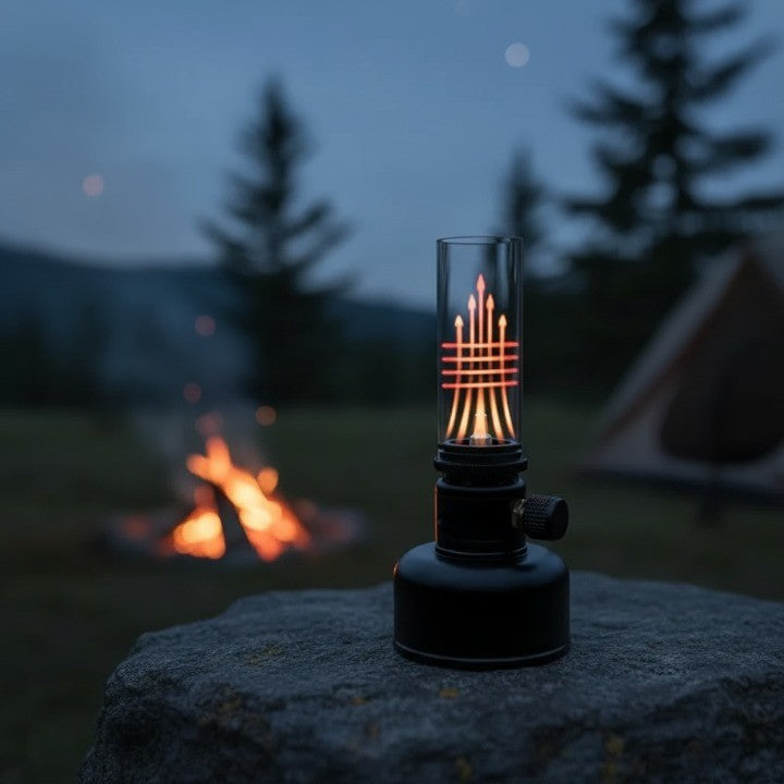 BowLift | Mini Gas Flame Torch Table Lamp