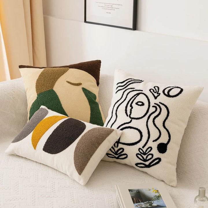 BowLift | Cozy Abstract Embroidery Cushion Covers