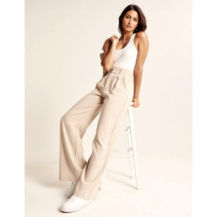 MERILYN - TAPERED WIDE LEG TROUSERS
