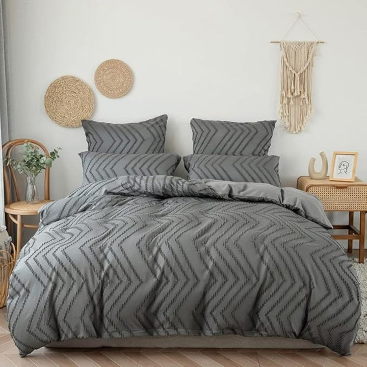 BowLift | Chevron Plush Quilt Cover | 3pcs Set