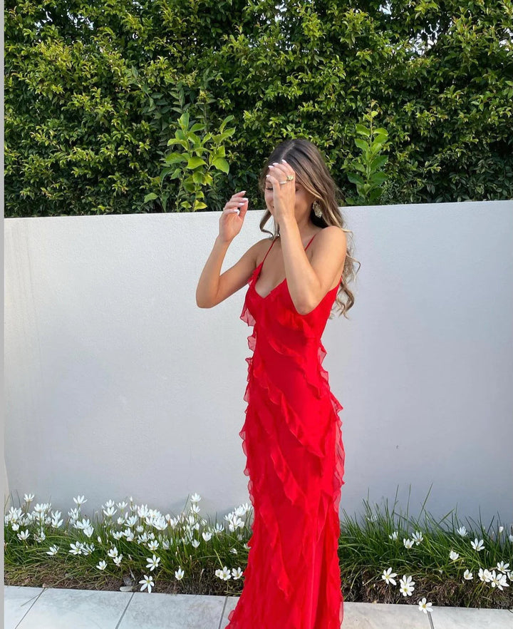 Zara - Ruffled Maxi Dress