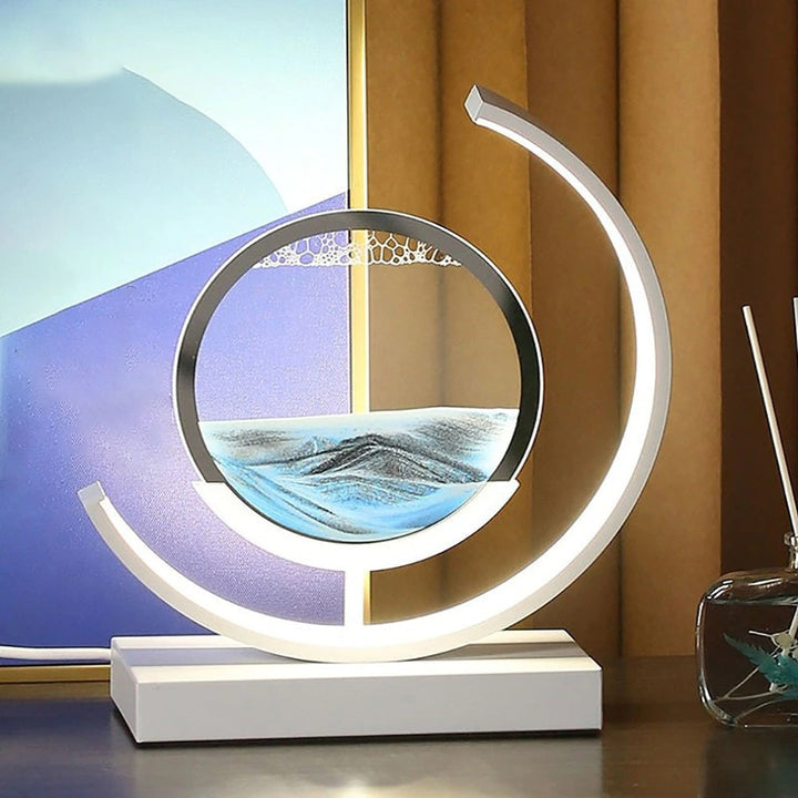 BowLift | Sand Table Lamp | Calming Sandscape Design | Perfect for Home Decor & Relaxation Spaces