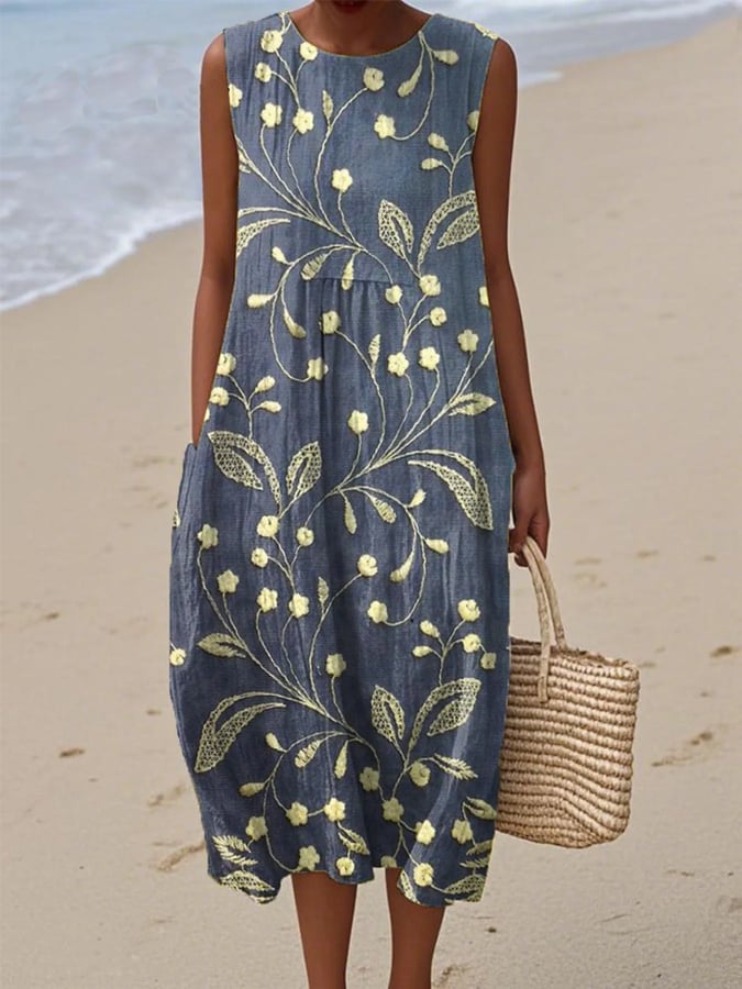 Blanca™ – Breathable Sleeveless Floral Dress