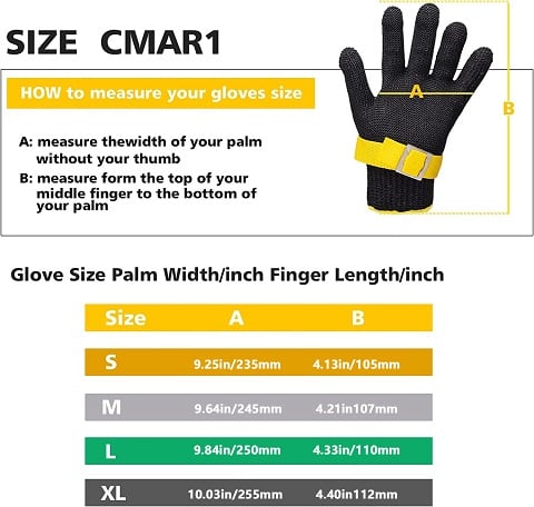 Azura | Food grade stainless steel mesh metal glove