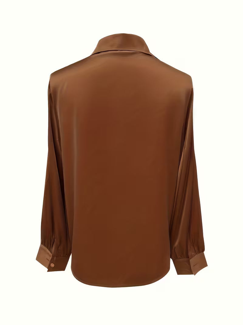 Leylah - Elegant Long Sleeve Blouse