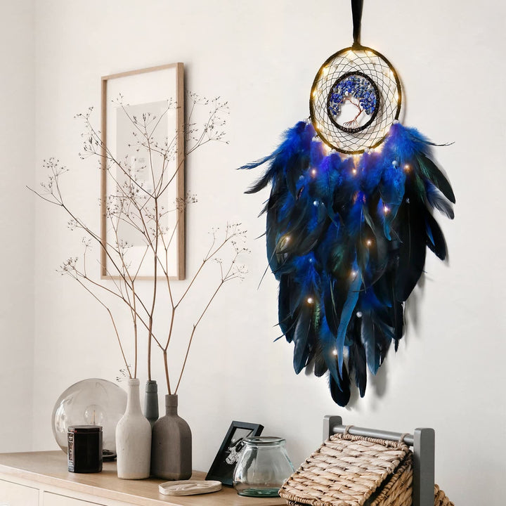 BowLift | Crystal Tree of Life Feather Glow Dreamcatcher
