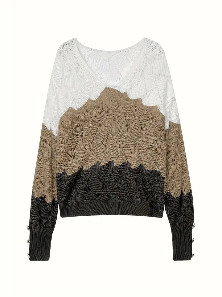EMMA – COZY CHIC WAVE KNIT SWEATER