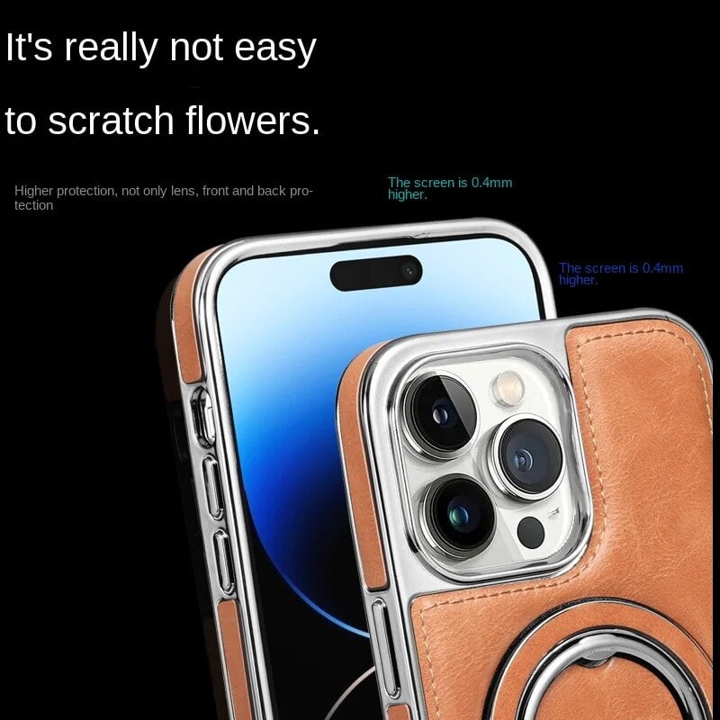 Azura | Luxury Leather Invisible Stand iPhone Case