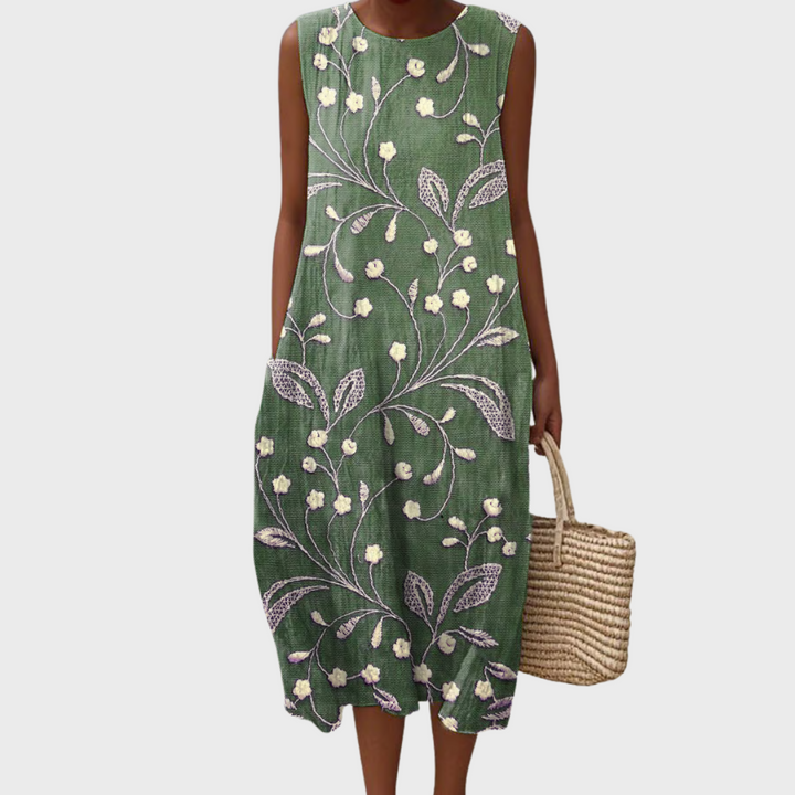 THALIA – BLOSSOM CHARM MIDI DRESS