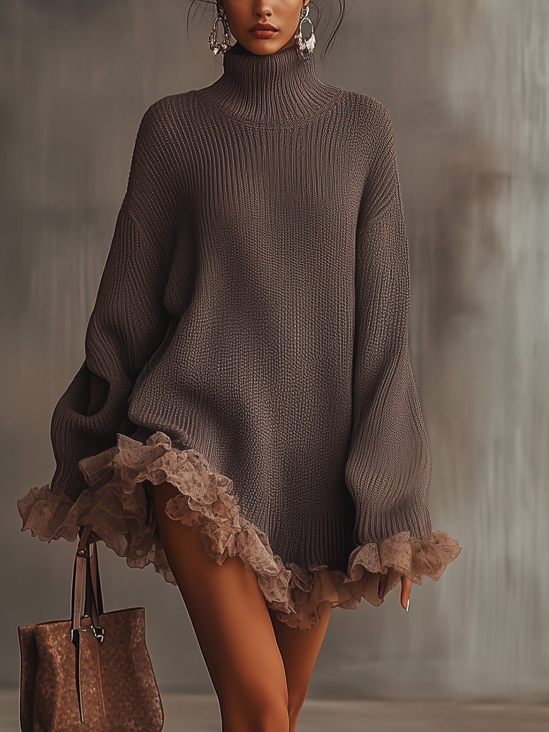 Krystal™ Ruffled Sweater Dress