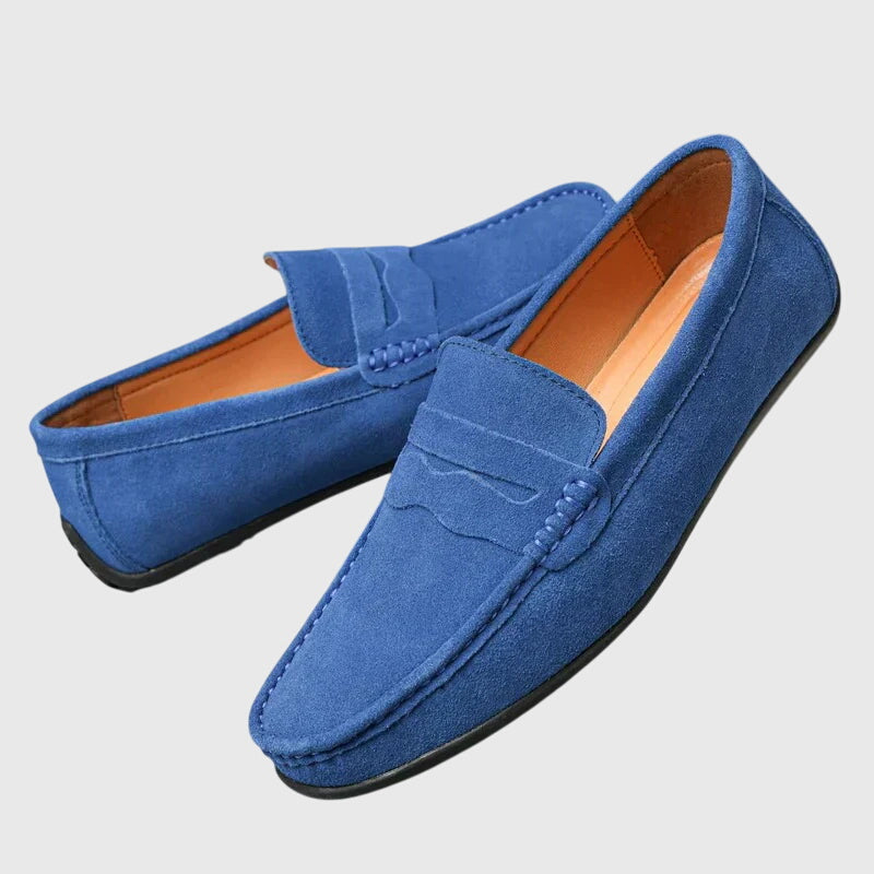 KATY – SUEDE PENNY LOAFERS