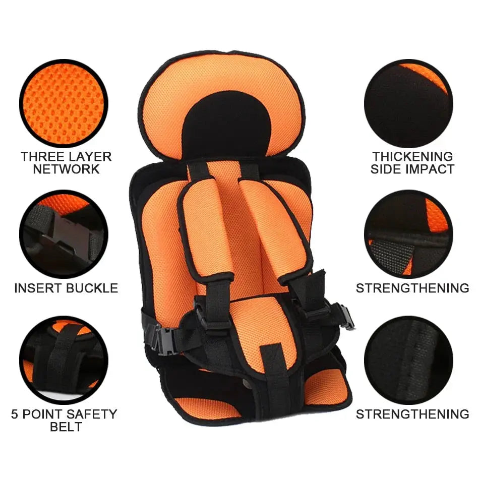 Azura | Portable Child Travel Car Seat | Foldable Safety Booster with 5-Point Harness | Ages 0–12 Years