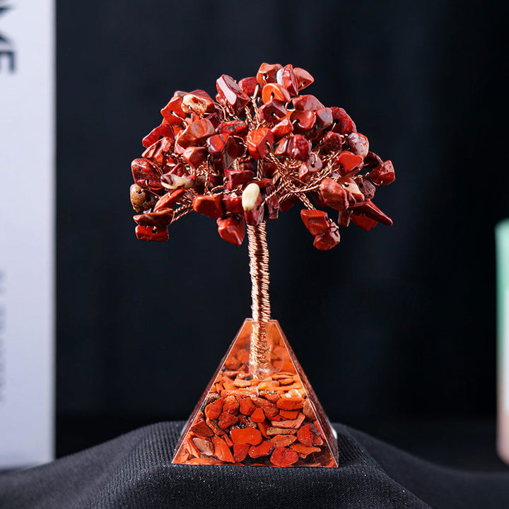 BowLift | Natural Stone Gravel Pyramid Base Feng Shui Tree