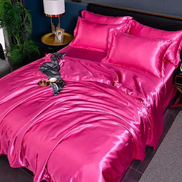 BowLift | Luxury Solid Satin Duvet Cover - SilkSerenity