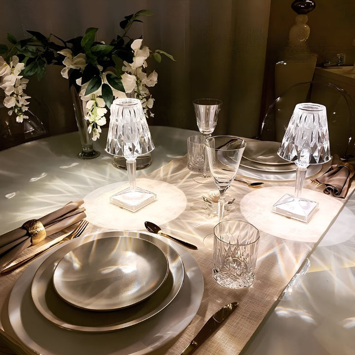 BowLift | Crystal Table Lamp with Touch Control - LumeCrystal