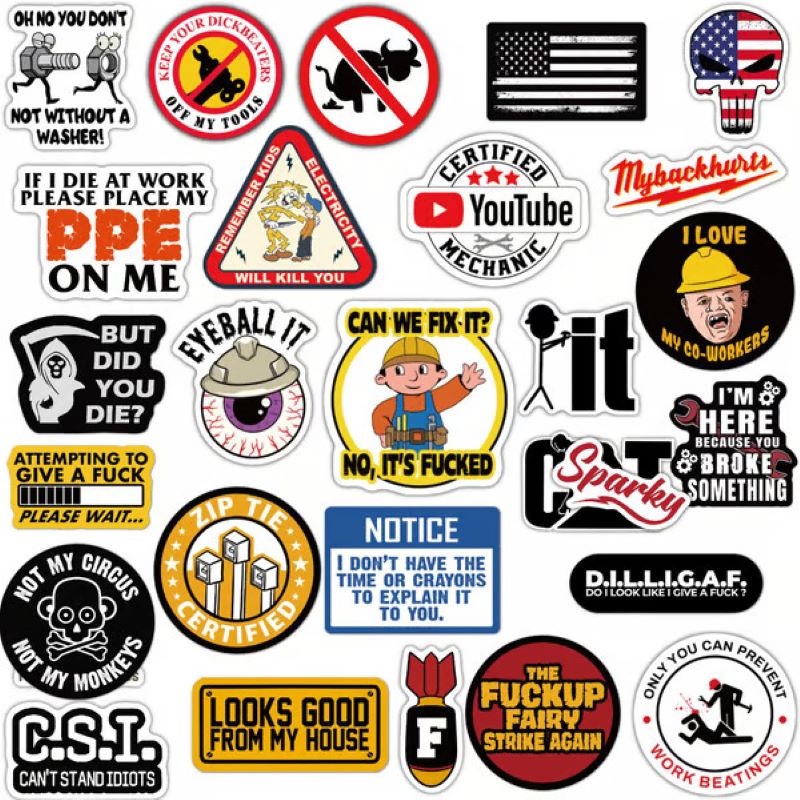 Azura | 150 Pcs blue collar funny stickers‍️