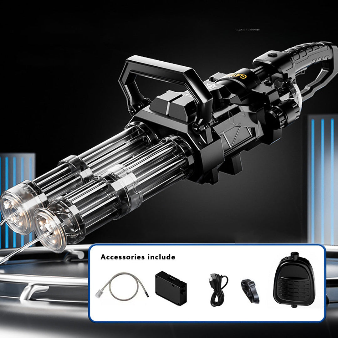 Azura | High Speed Shooting Dual Muzzle Gatling Water Gun Backpack (muzzle LED)