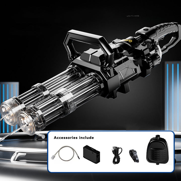 Azura | High Speed Shooting Dual Muzzle Gatling Water Gun Backpack (muzzle LED)