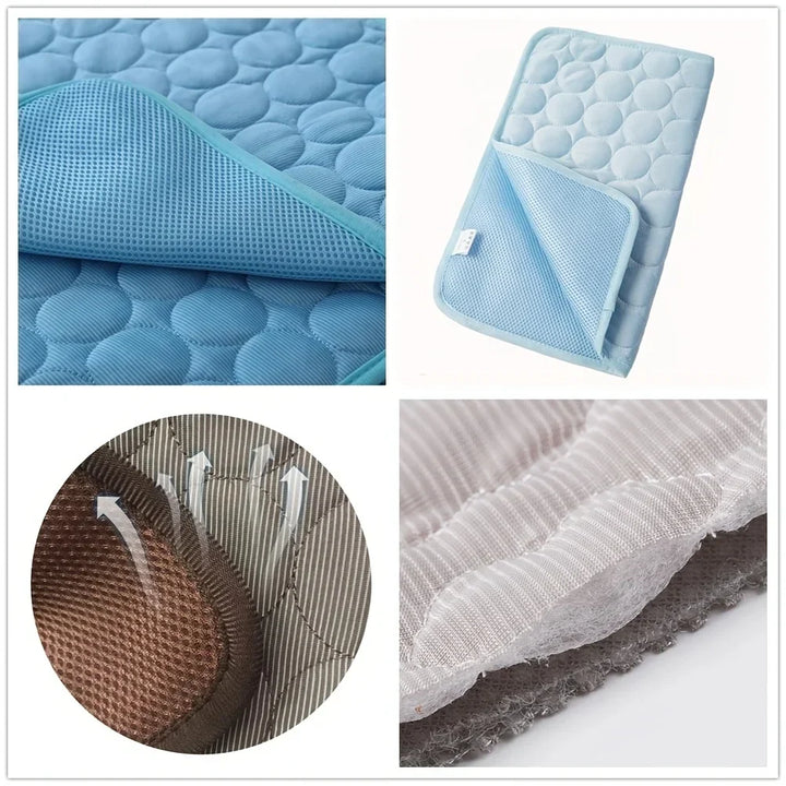 Extra Large Dog Cooling Mat | Summer Pet Bed for Small & Big Dogs | Durable Blanket for Cats & Sofa Protection - Ice Pad Blanket | Azura