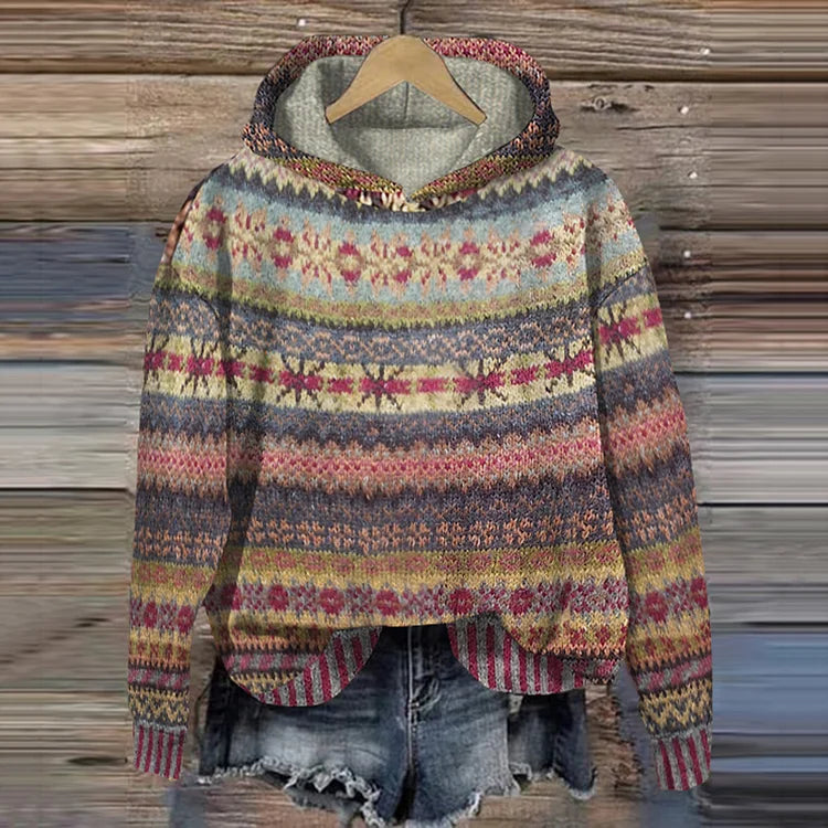 Gaby | Ethnic Retro Hoodie