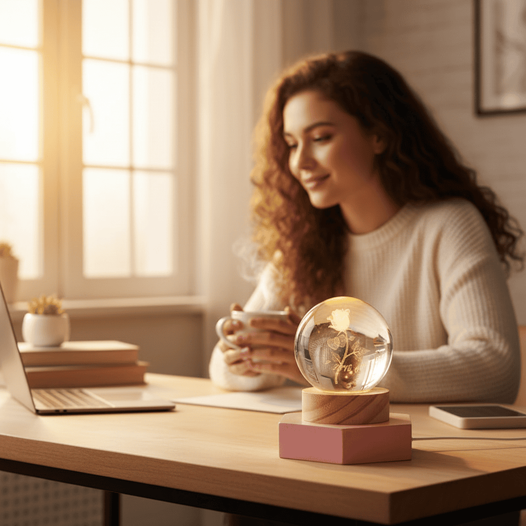 BowLift | Elegant 3D LED Night Light with Sparkling Star Effect