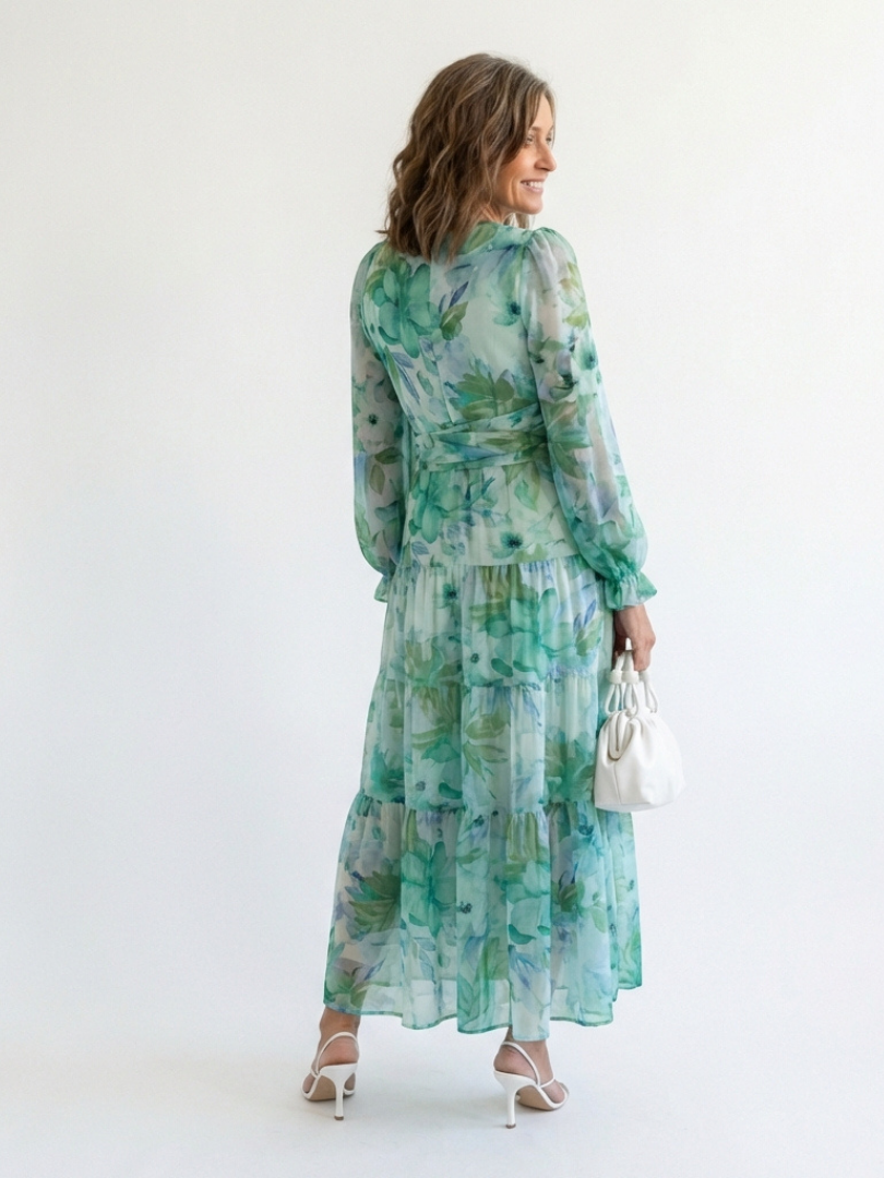Althea | Long Sleeve Floral Maxi Dress