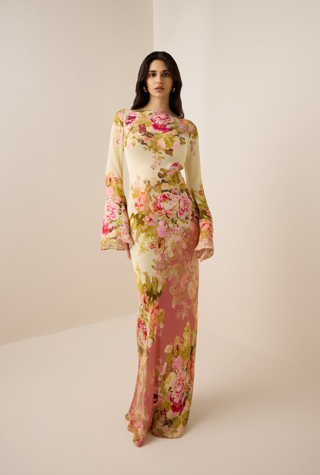 ALINA – ROMANTIC FLORAL GLIDE DRESS