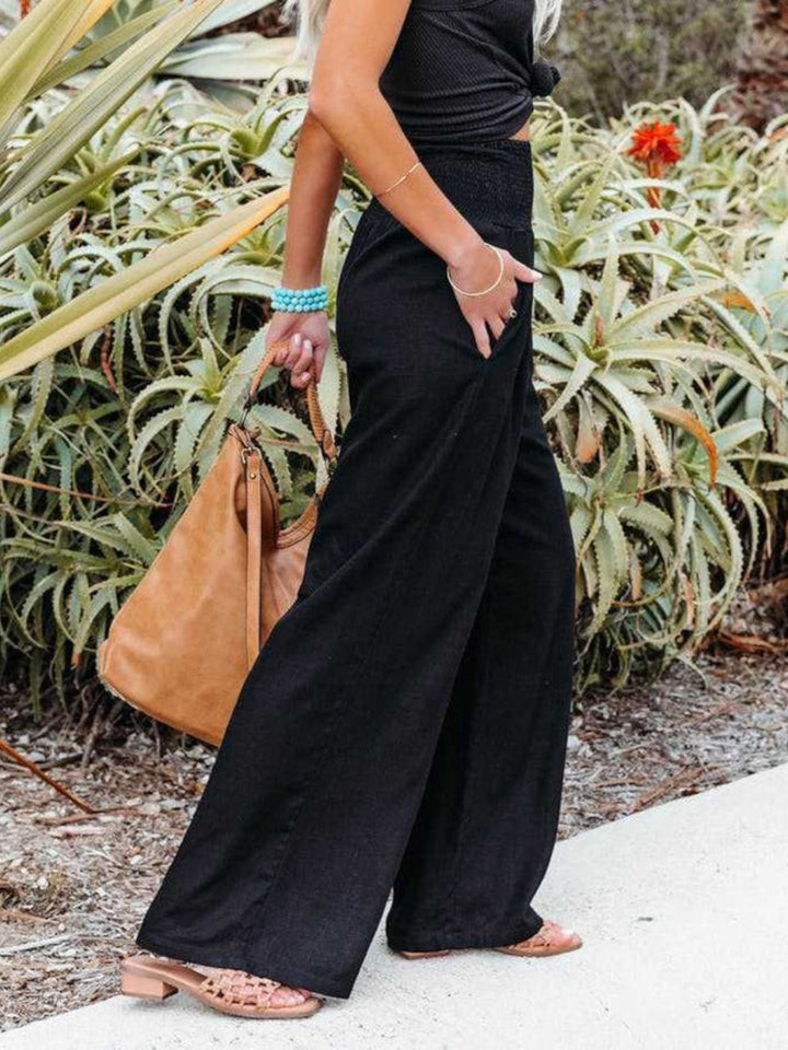 ZAFRINAE – REMI WIDE-LEG LINEN TROUSERS