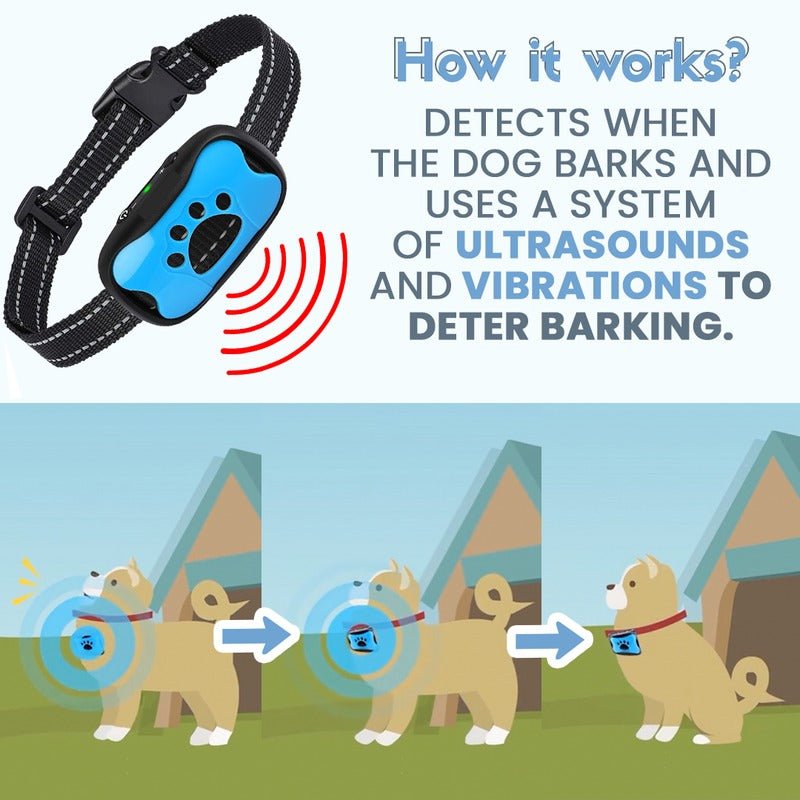Azura | Intelligent Anti-Bark Dog Collar with Sonic Wave Technology and Adjustable Fit