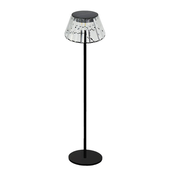 Contemporary Industrial Waterproof Solar USB Iron Glass Outdoor LED Standing Floor Lamp For Garden | Bowlift