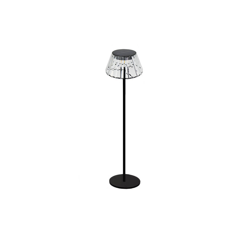 Contemporary Industrial Waterproof Solar USB Iron Glass Outdoor LED Standing Floor Lamp For Garden | Bowlift
