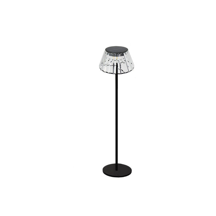 Contemporary Industrial Waterproof Solar USB Iron Glass Outdoor LED Standing Floor Lamp For Garden | Bowlift